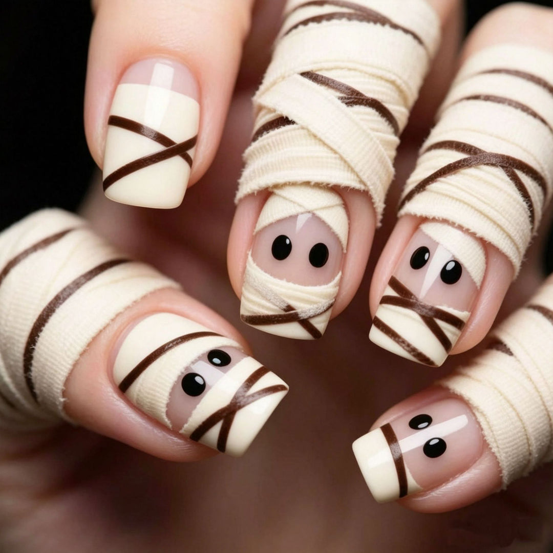 Halloween Themed Press-On Nail Design Stornfield