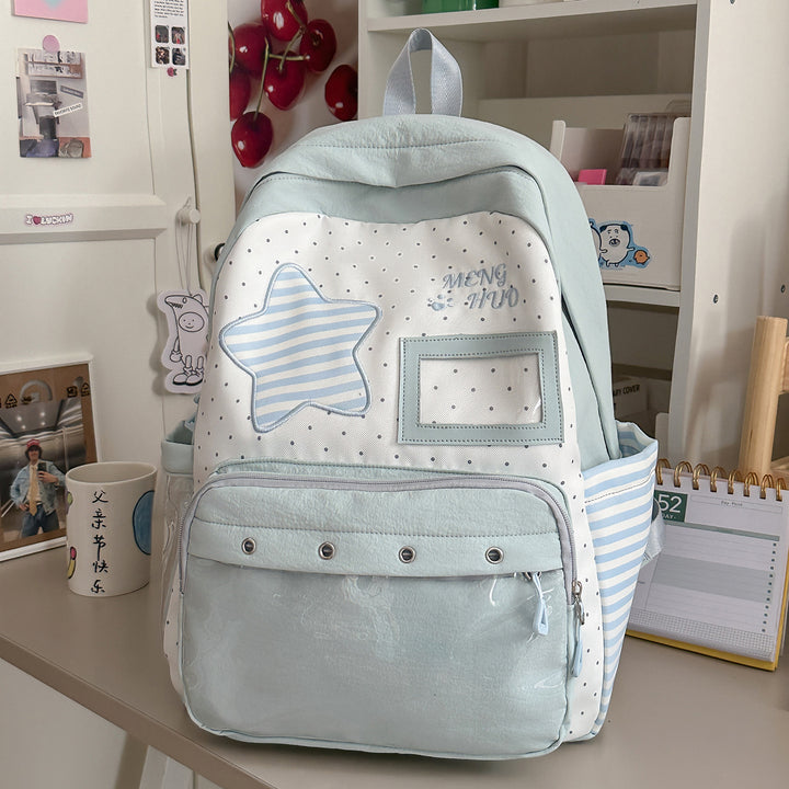 Trendy Star-Embellished Backpack Stornfield