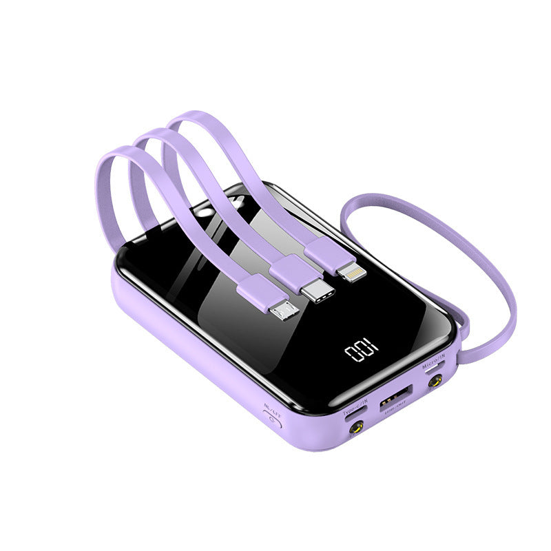 Portable power bank with integrated charging cables and digital display Stornfield