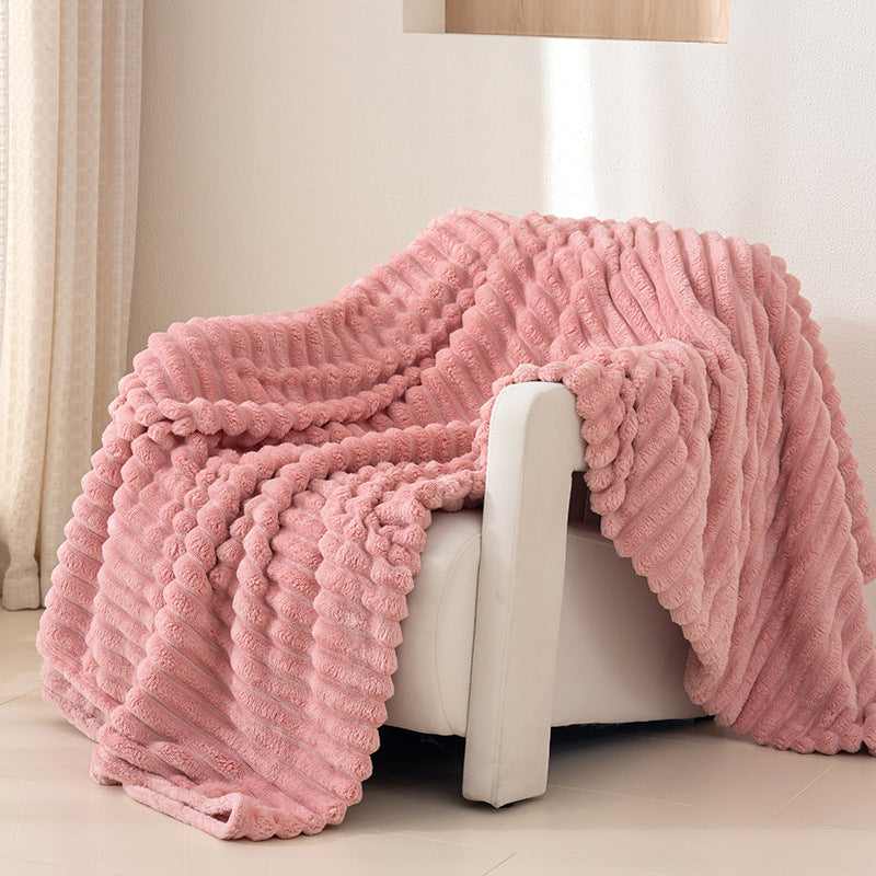 Textured Plush Throw Blanket Stornfield
