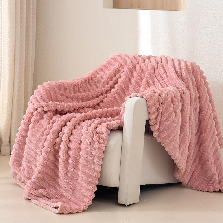 Textured Plush Throw Blanket Stornfield