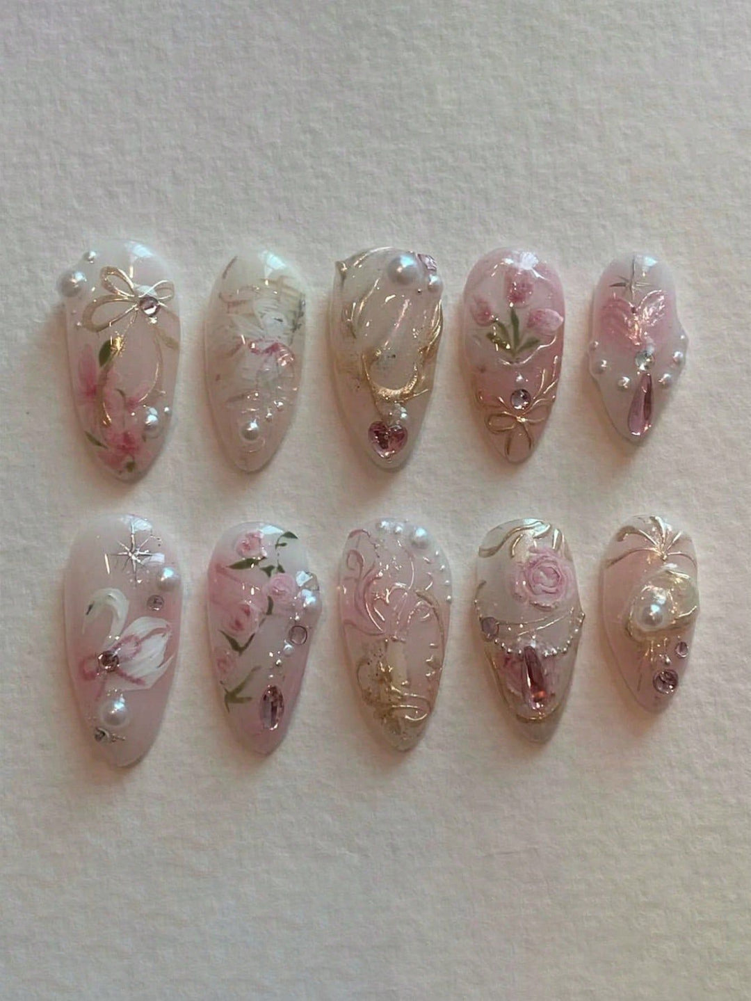 Artistic Press-On Nail Art Set Stornfield