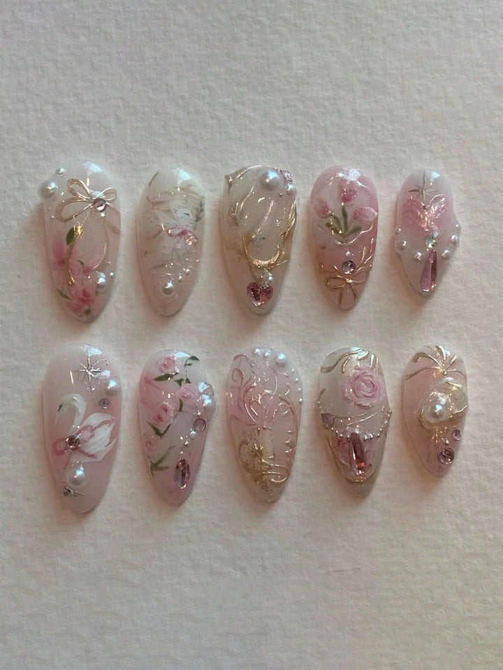 Artistic Press-On Nail Art Set Stornfield