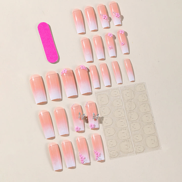 Floral Embellished Press-On Nail Art Stornfield