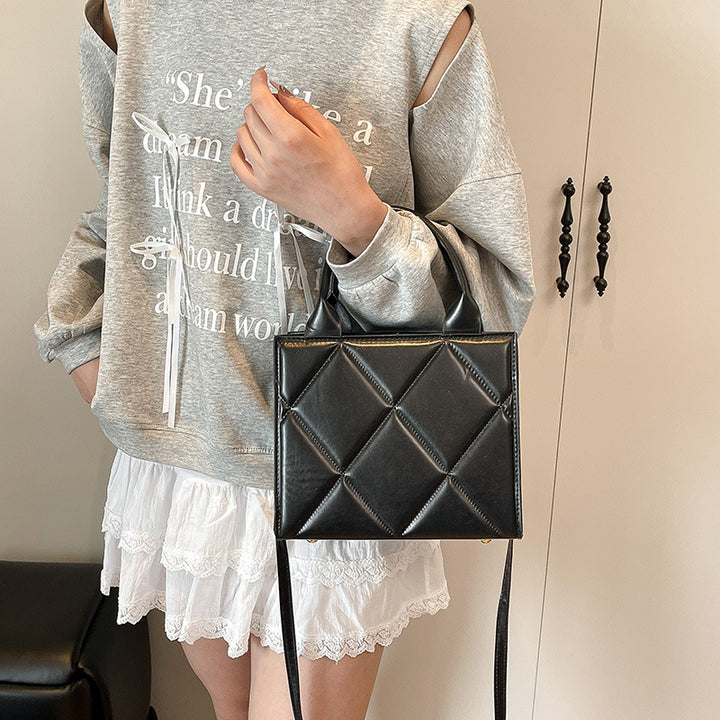 WoQuilted Faux Leather Handheld Tote Stornfield