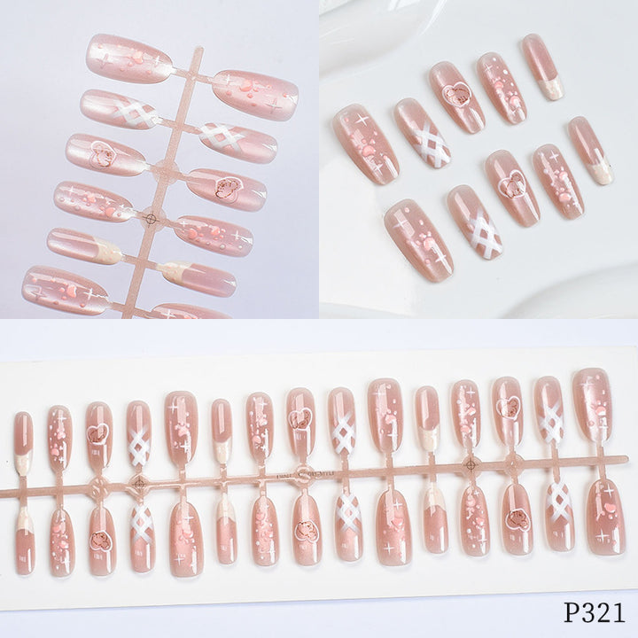 Artistic Decorative Press-On Nail Set Stornfield
