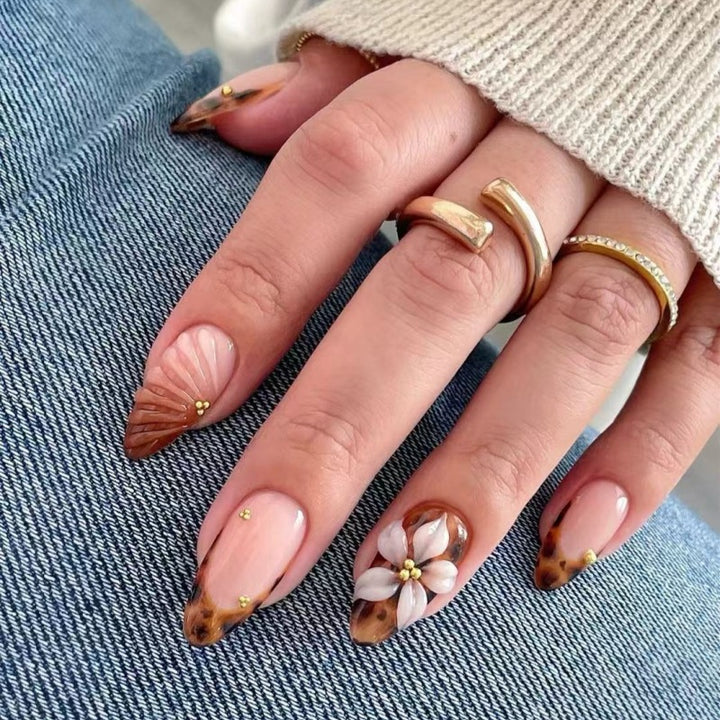 Decorative Floral Press-On Nail Set Stornfield 1787294358