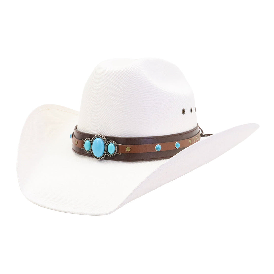 Turquoise Straw Western Hat | Stornfield