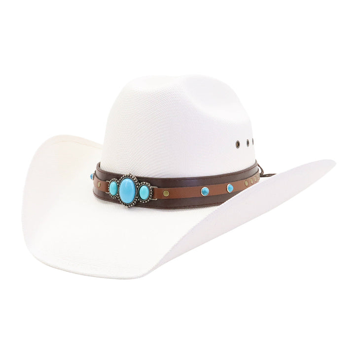 Turquoise Straw Western Hat | Stornfield