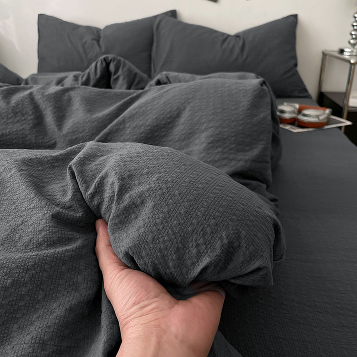 Textured Quilted Bedding Set