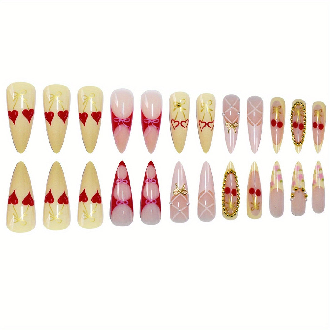 Colorful Artistic Press-On Nail Art Stornfield
