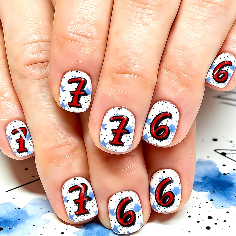 Artistic Numbered Press-On Nail Set Stornfield