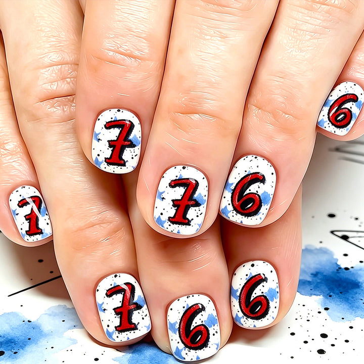 Artistic Numbered Press-On Nail Set Stornfield