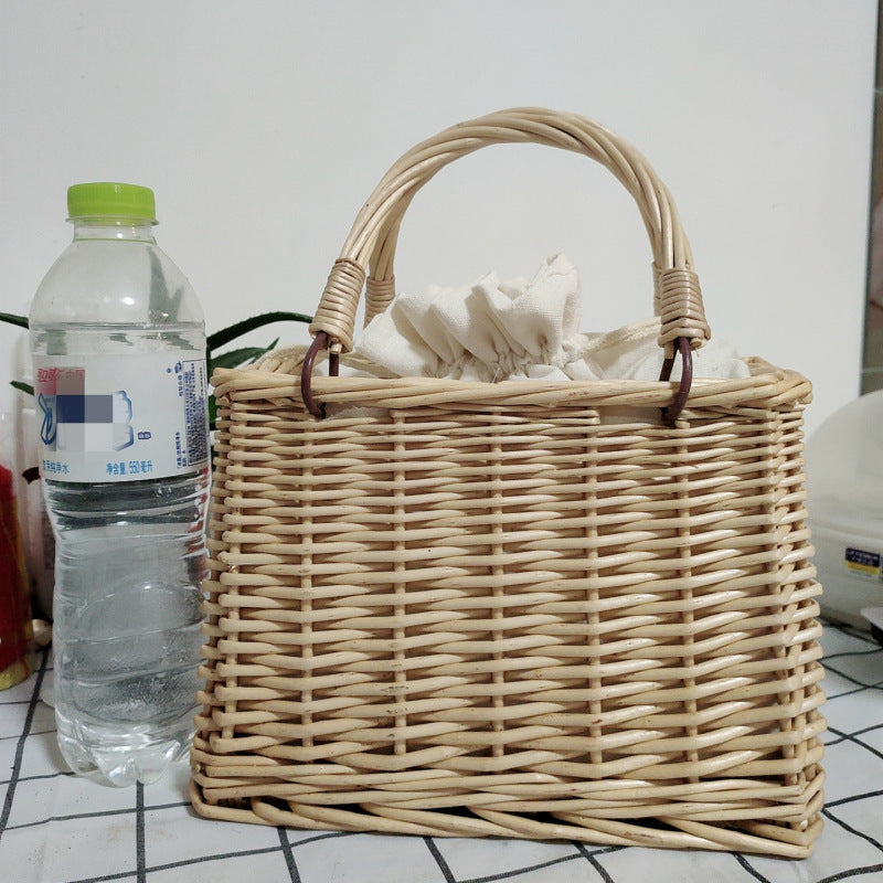 Women's handbag made of braided material with cotton drawstring closure Stornfield