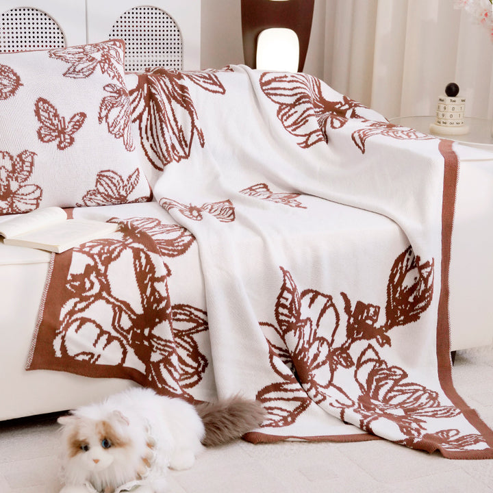 Women's Decorative Throw Blanket with Floral Design Stornfield