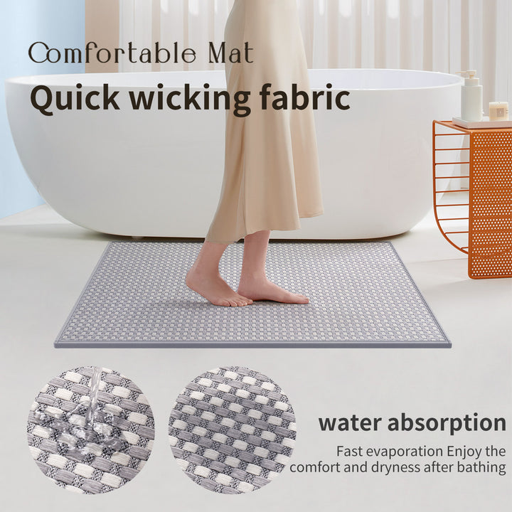 Woven Textured Bath Mat