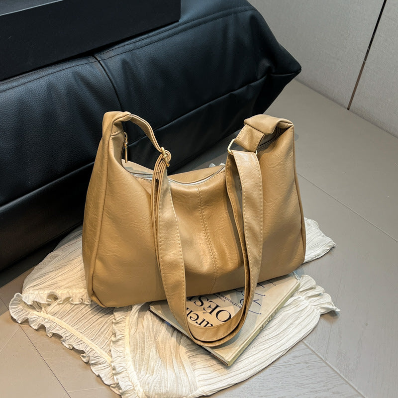 Versatile Structured Leather Shoulder Bag