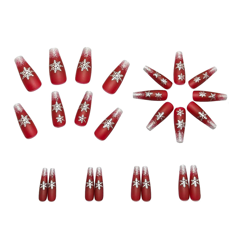 Artificial Nails in Festive Winter Design Stornfield