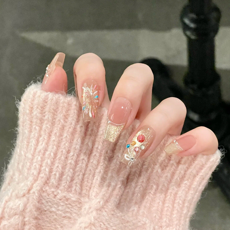 Artistic Glitter and Decorative Press-On Nail Set Stornfield