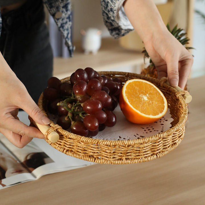 Handwoven Decorative Serving Tray Stornfield