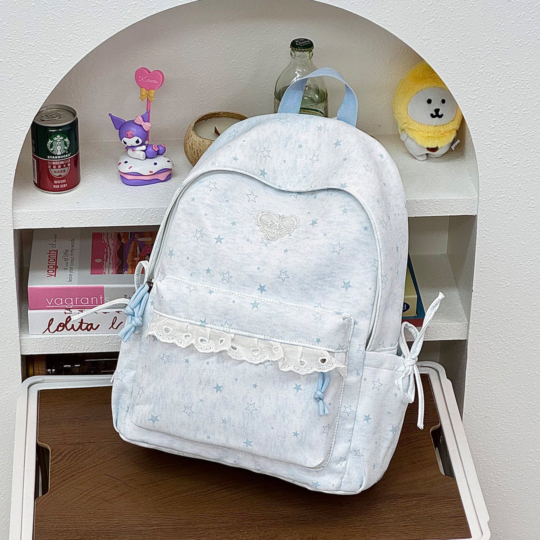 Cute Decorative Star-Embellished Backpack Stornfield