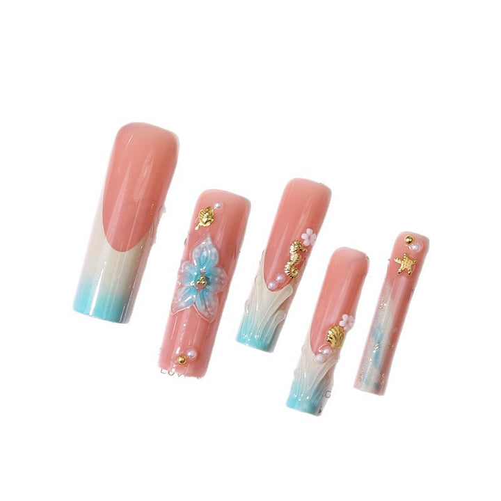 Floral Decorative Press-On Nail Set Stornfield