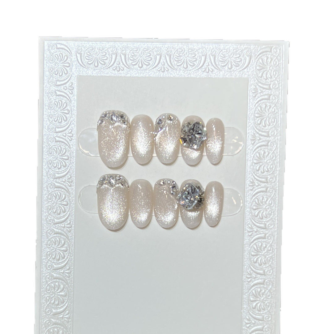 Luxury Gemstone Embellished Press-On Nail Art Stornfield