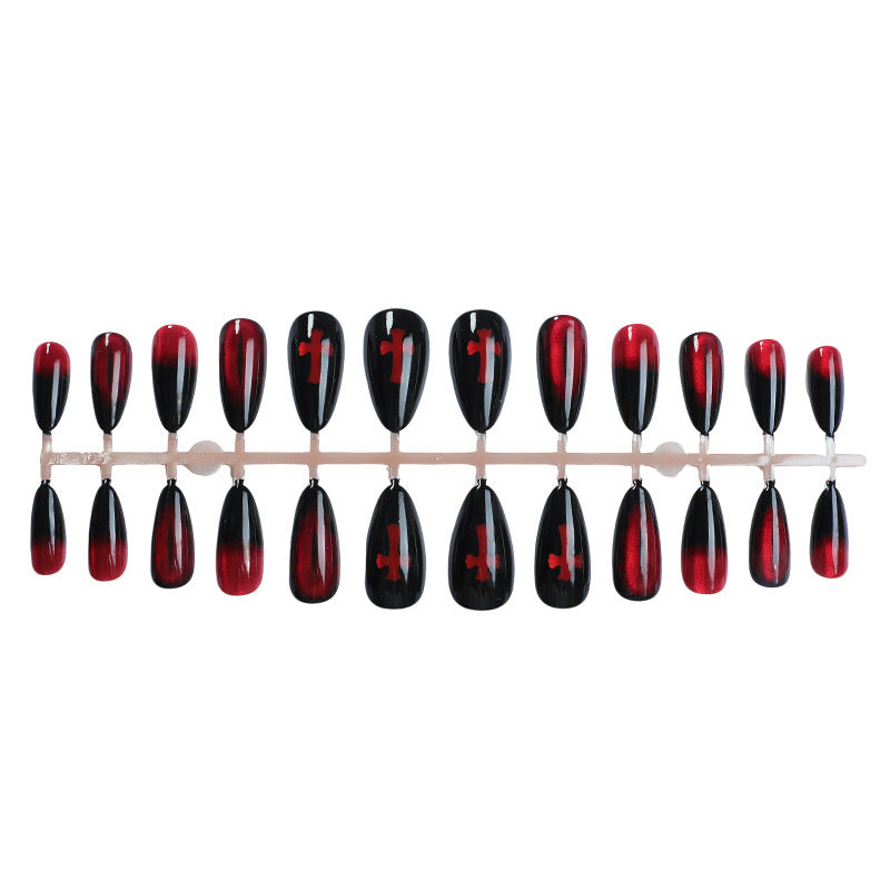 Edgy Gothic Press-On Nail Art Set Stornfield