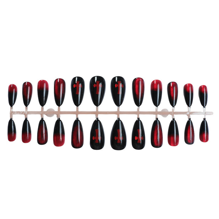 Edgy Gothic Press-On Nail Art Set Stornfield