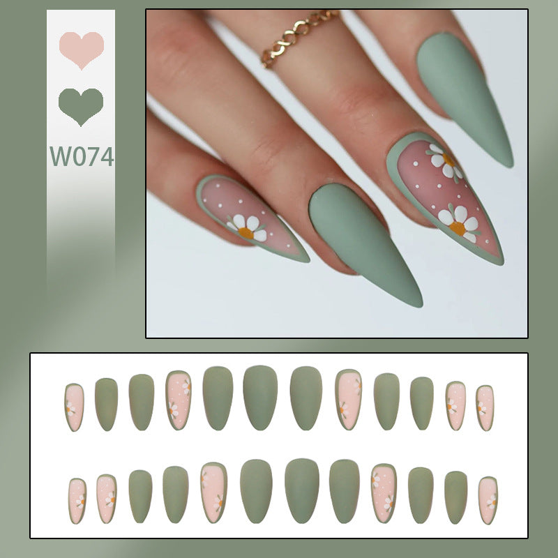 Artistic Nail Tips with Flower Design Stornfield