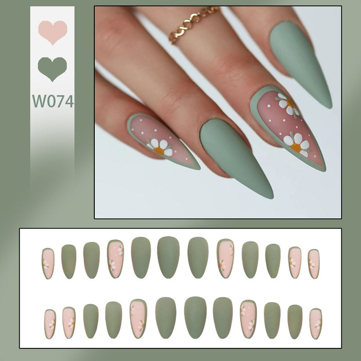 Artistic Nail Tips with Flower Design Stornfield