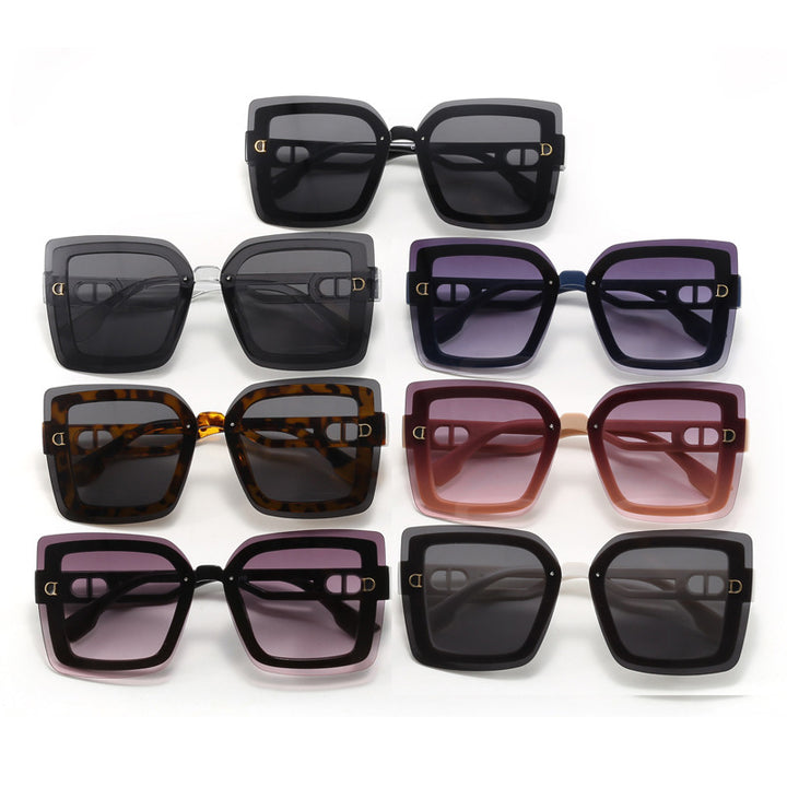 Ladies fashionable oversized sunglasses in geometric design Stornfield
