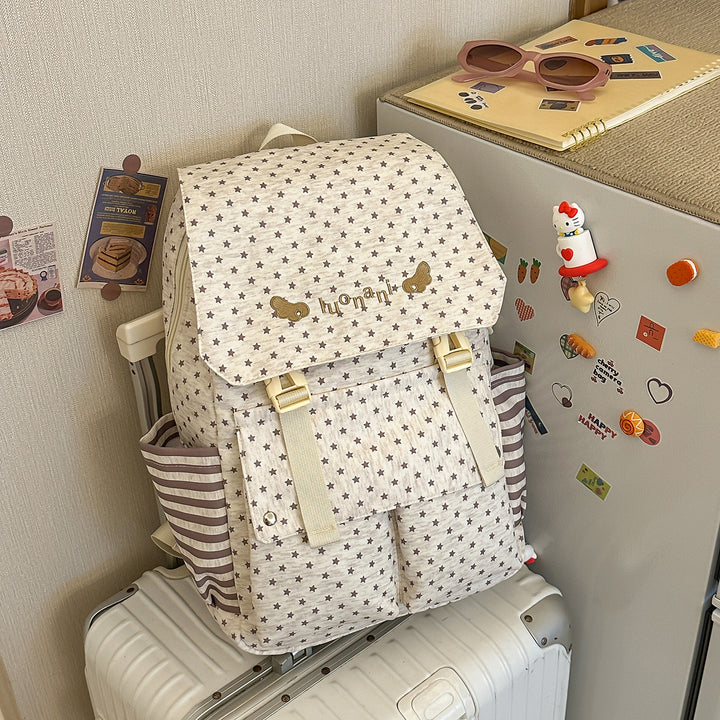 Charming Star-Embellished Casual Backpack Stornfield