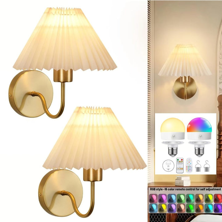Modern Pleated Shade Wall Sconce