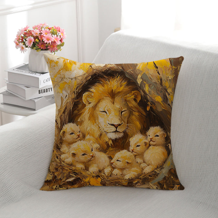 Artistic Animal Illustration Pillow