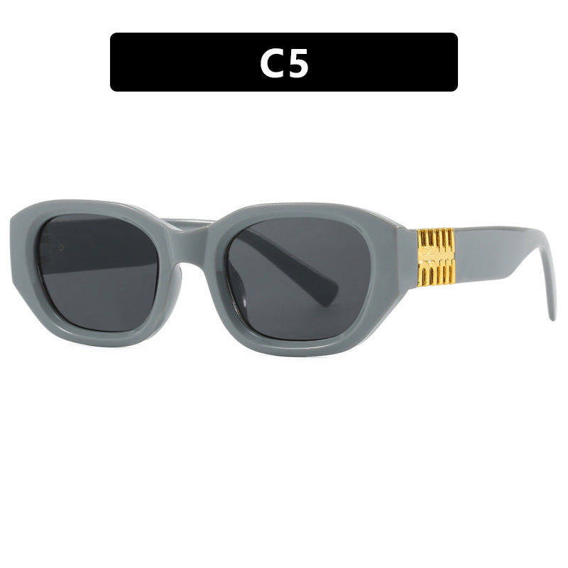 Women's fashionable sunglasses with unique, geometric design and elegant accents Stornfield