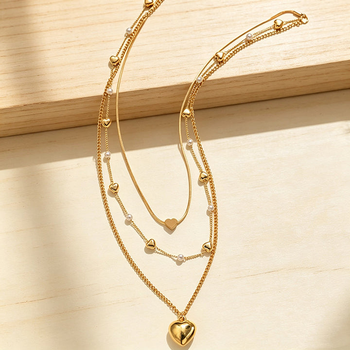 Heart-Shaped Layered Necklace Stornfield