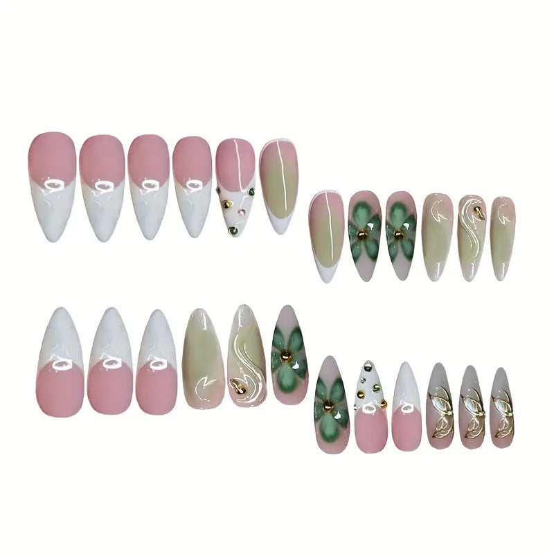 Premium 3D Decorative Press-On Nail Extensions Stornfield