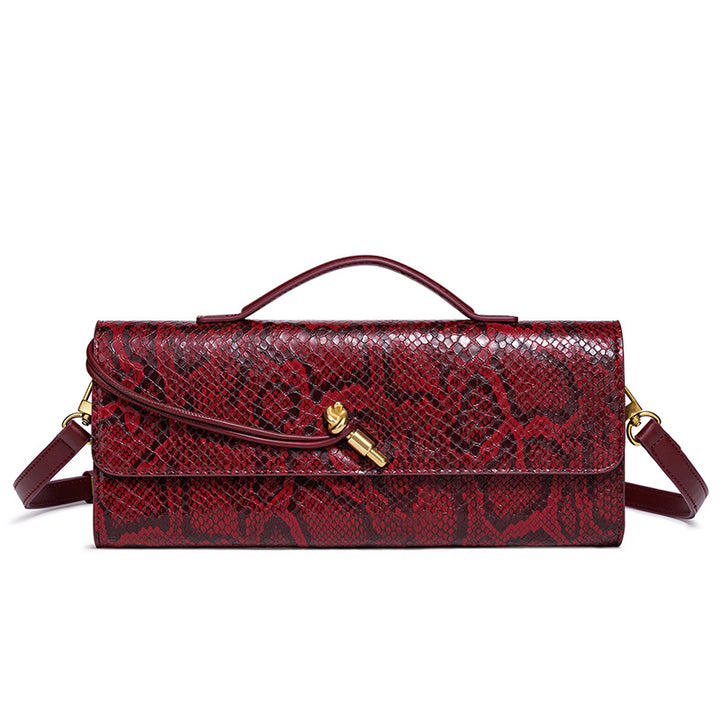 Embossed Snake Print Evening Clutch Stornfield