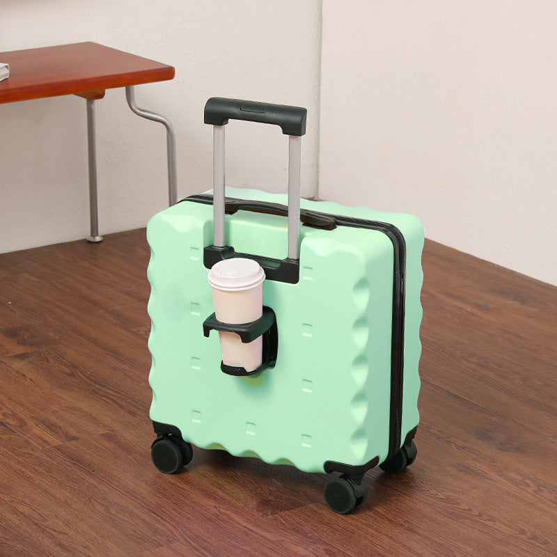 Unisex Compact Hard-Shell Rolling Suitcase with Cup Holder Stornfield