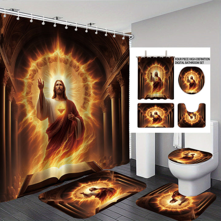 Digital Dragonfly-Themed Bathroom Set Stornfield