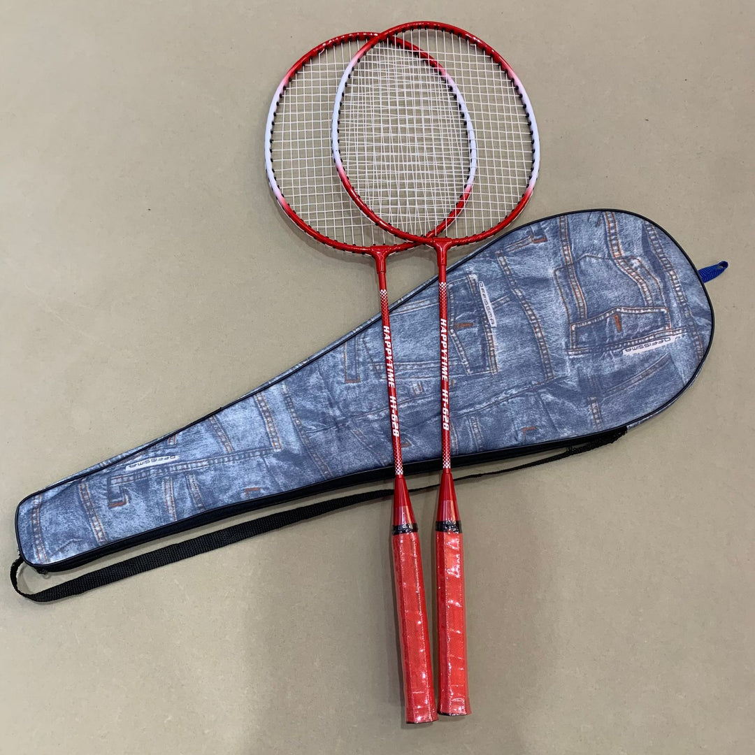 Badminton Racket Set with Multicolored Rackets and Protective Cover Stornfield