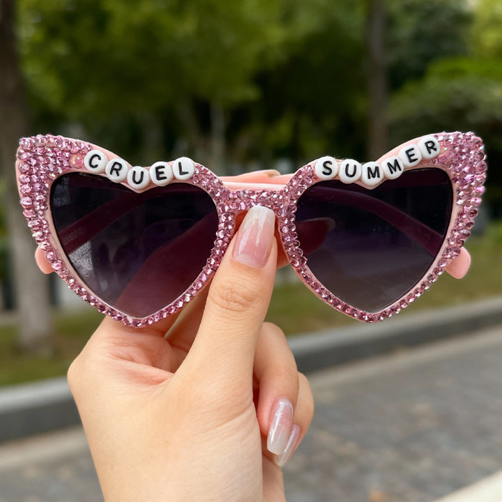 Heart-Frame Rhinestone Sunglasses Stornfield