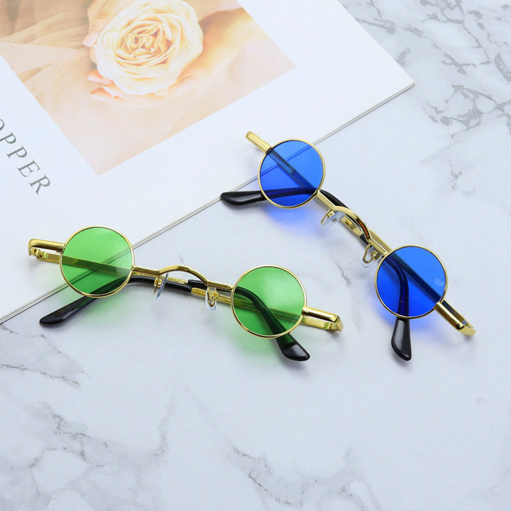 Retro-Inspired Round Metal Frame Sunglasses Stornfield
