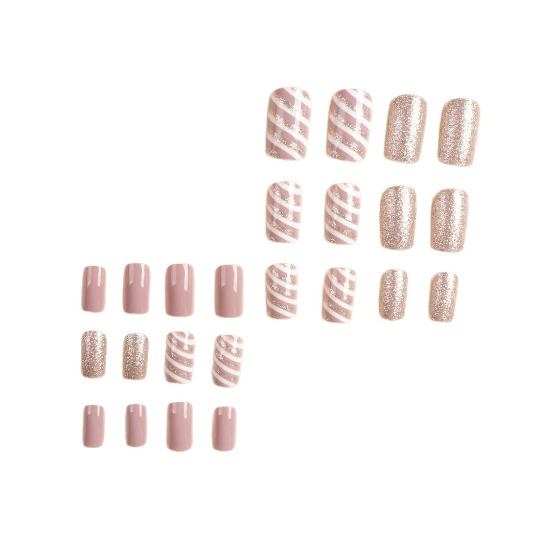 Glittery Press-On Nail Tips Set Stornfield