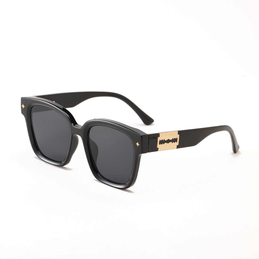 Women's fashionable square sunglasses with transparent frame Stornfield
