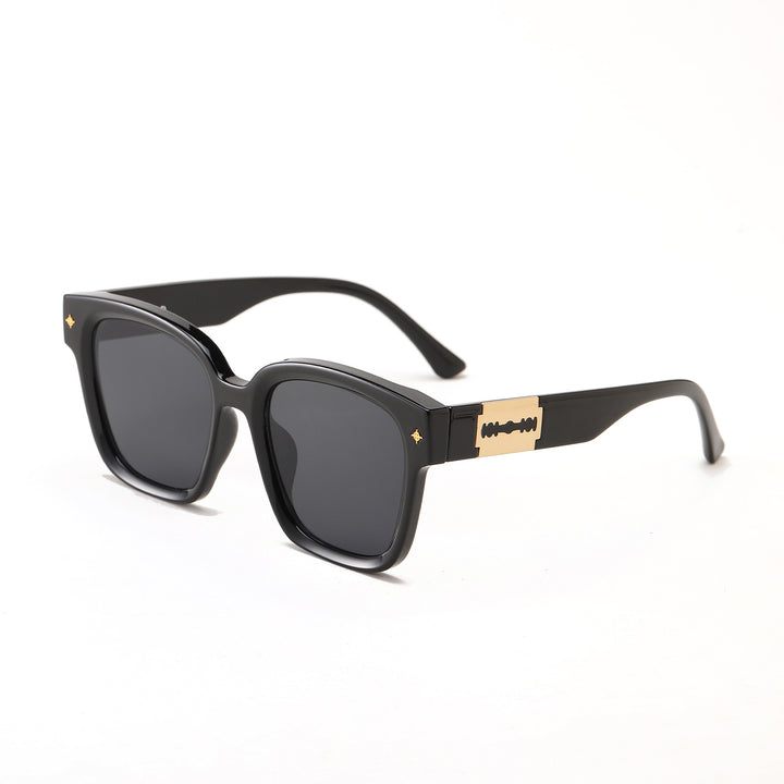 Women's fashionable square sunglasses with transparent frame Stornfield