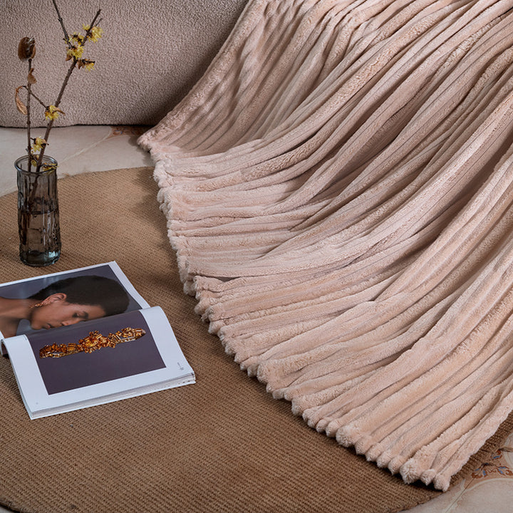 Women's plush blanket with ribbed structure Stornfield