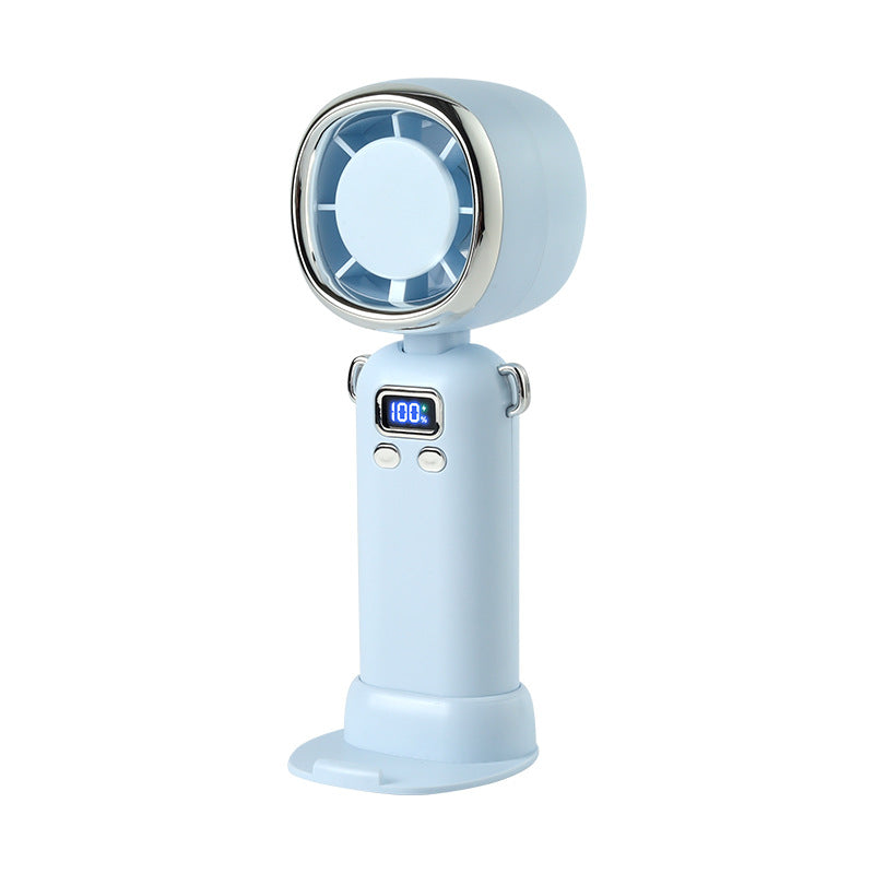 Women portable handheld fan with LCD display and powerful battery Stornfield