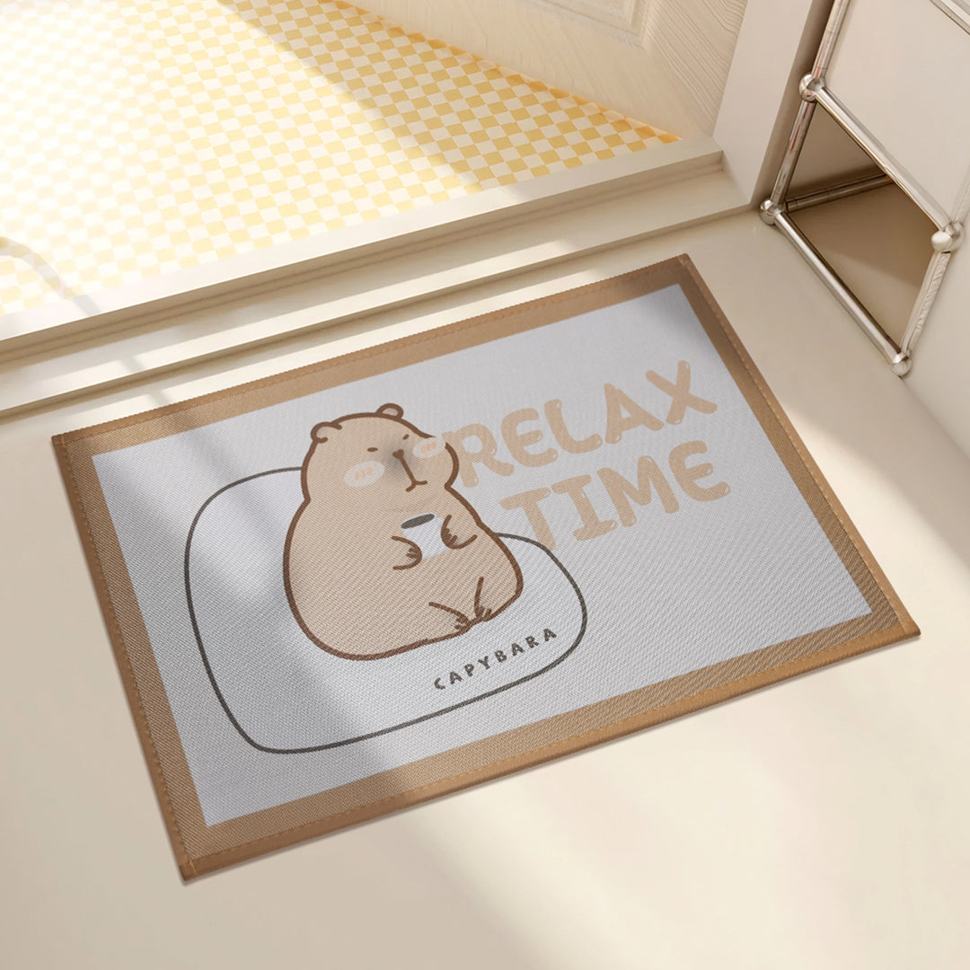 Adorable Capybara-Themed Door Mat for Home